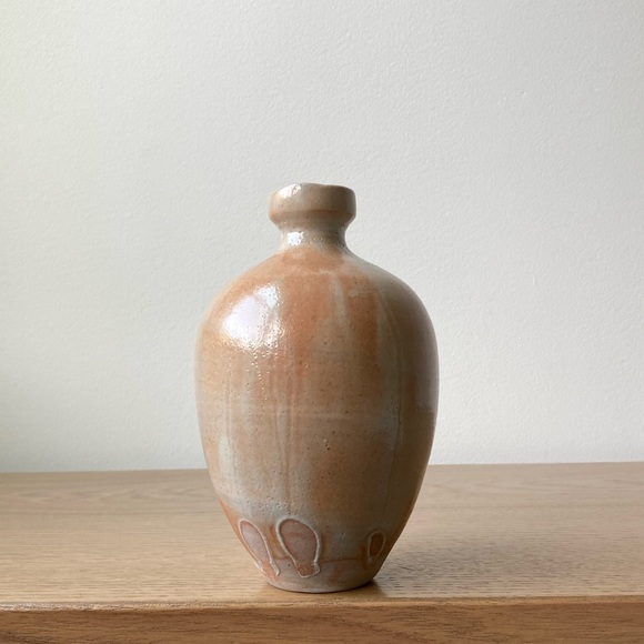 studio pottery vanilla sherbet artist signed handthrown stoneware vase handmade - Picture 9 of 10